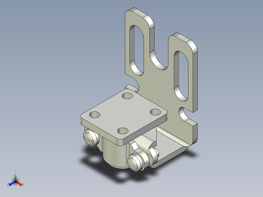 基恩士OP-42347_back-mount_kc图纸模型正等轴测图