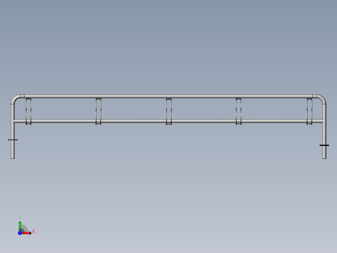 自行车存放架前视图