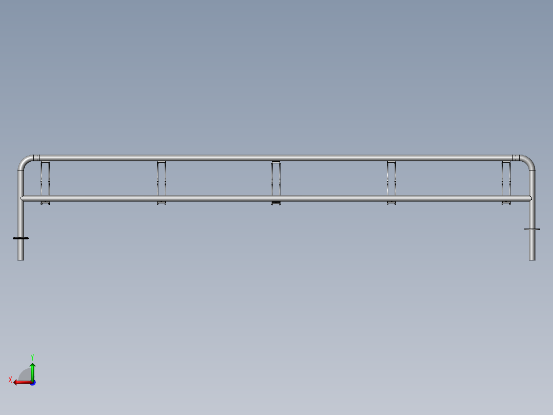 自行车存放架后视图