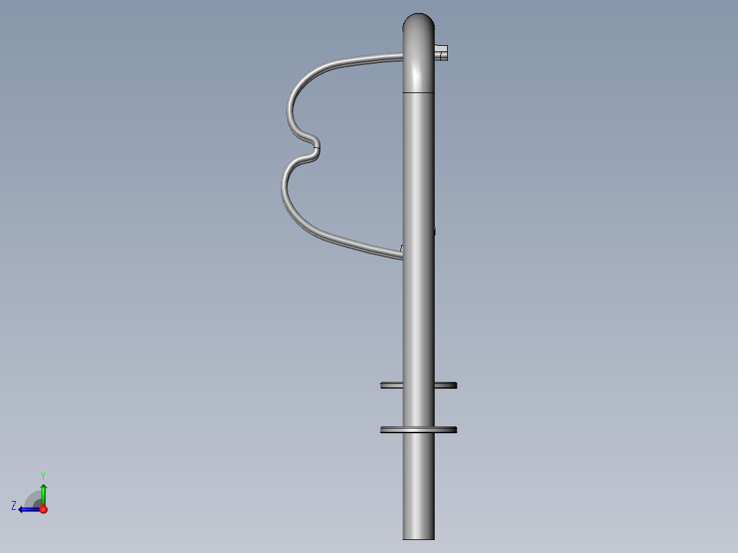 自行车存放架右视图