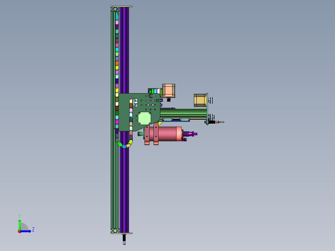 台式三维立体电脑雕刻机左视图