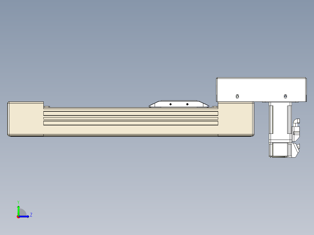 同步带全封闭直线模组TPA-HCB-65S-90-L150-M-C-P10-N3左视图