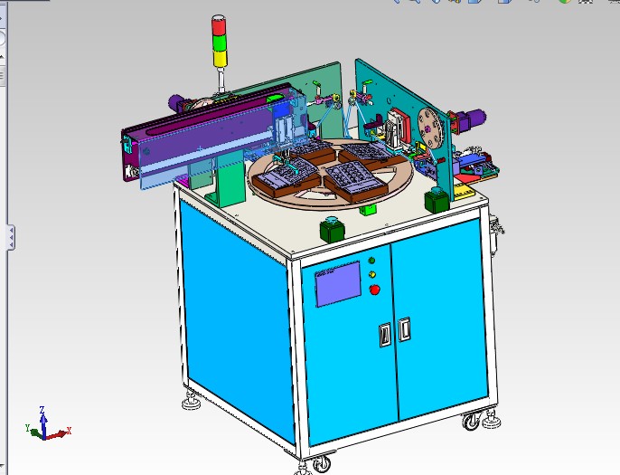 计算器自动贴双面胶设备非标自动化设备3D图纸设计 机械资料