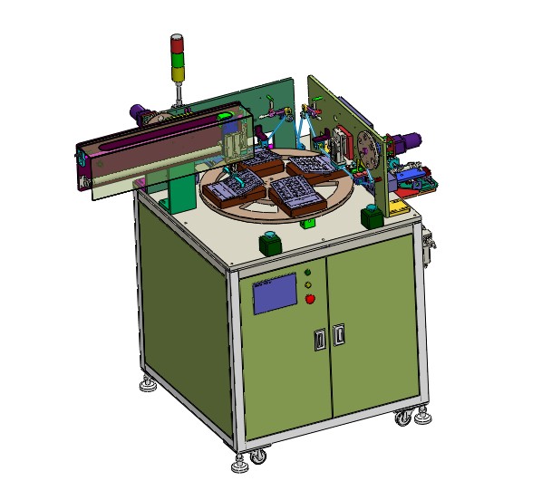 计算器自动贴双面胶设备非标自动化设备3D图纸设计 机械资料