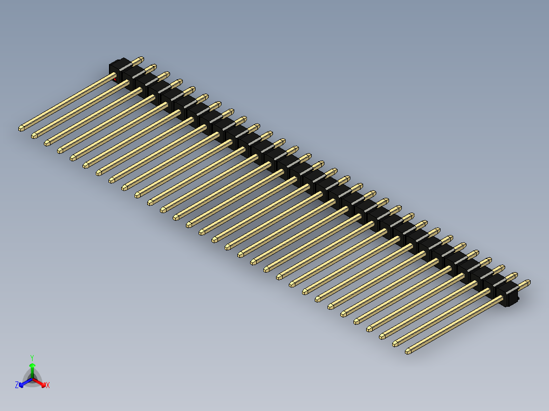 彩色公头100mil（2.54mm）系列-DS1021_black_1x31p_100mil_Type19_rev1.0