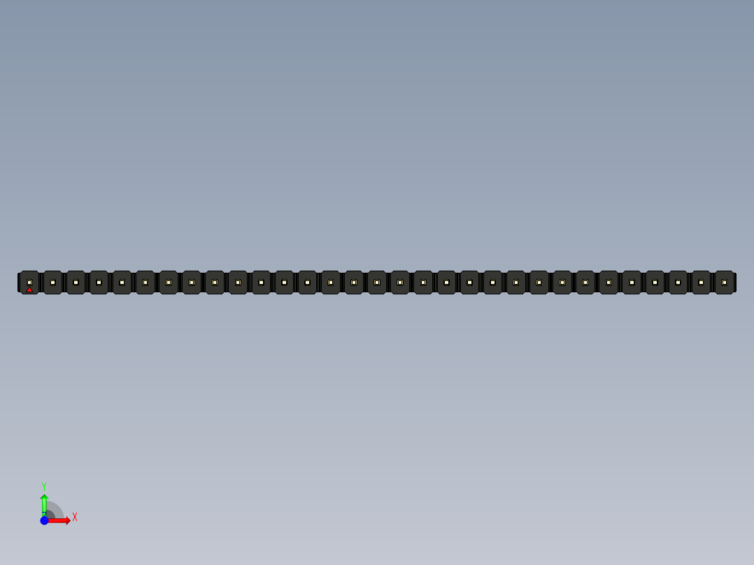 彩色公头100mil（2.54mm）系列-DS1021_black_1x31p_100mil_Type19_rev1.0前视图