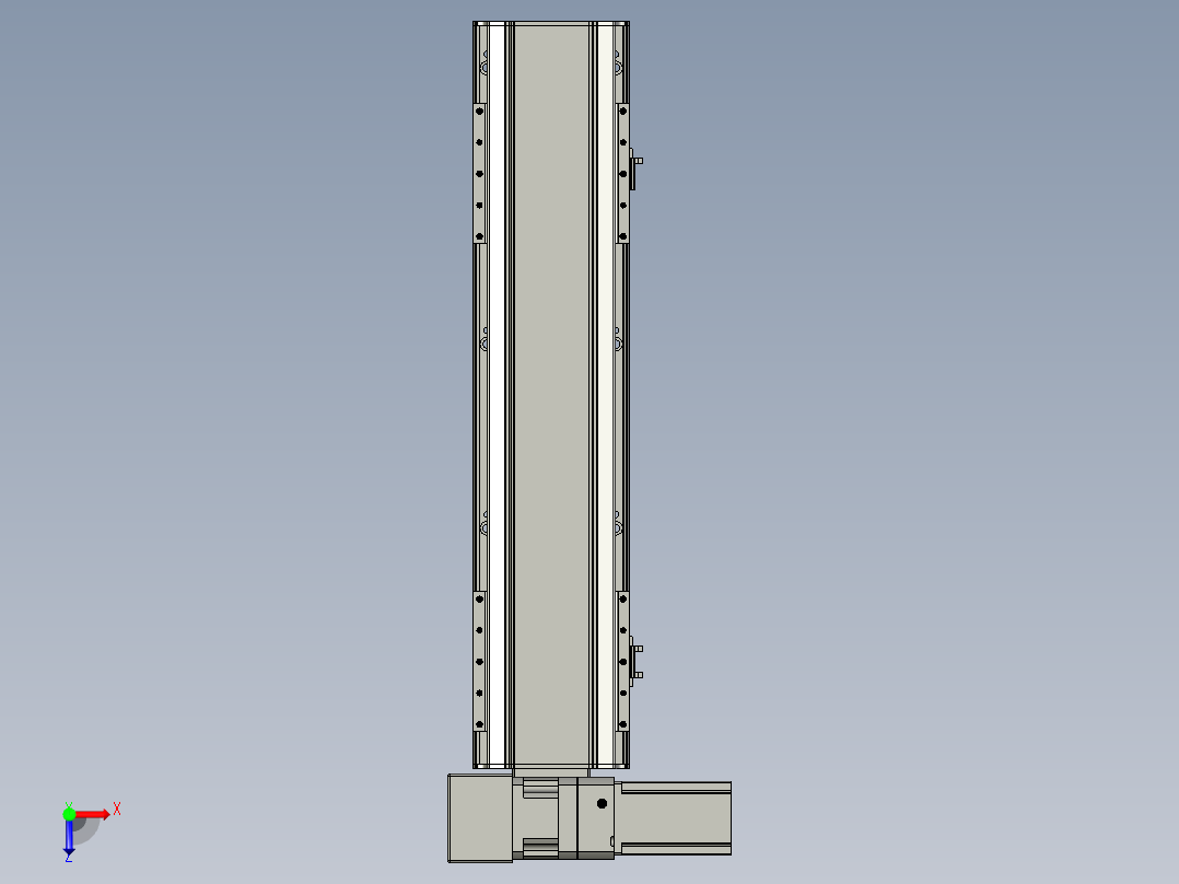 直线模组LHB17-L40-S500-LU设计图纸俯视图