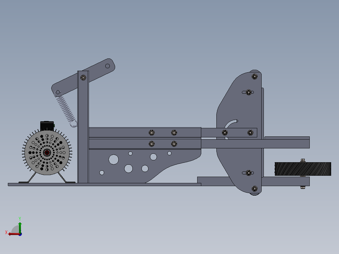 DIY砂带磨光机2后视图