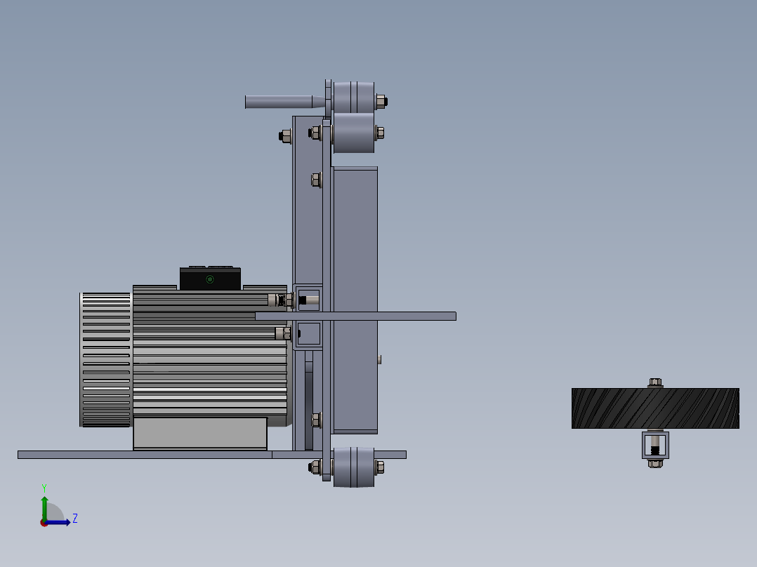 DIY砂带磨光机2左视图