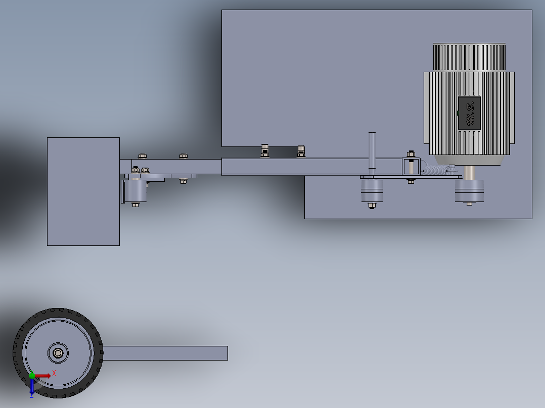 DIY砂带磨光机2俯视图