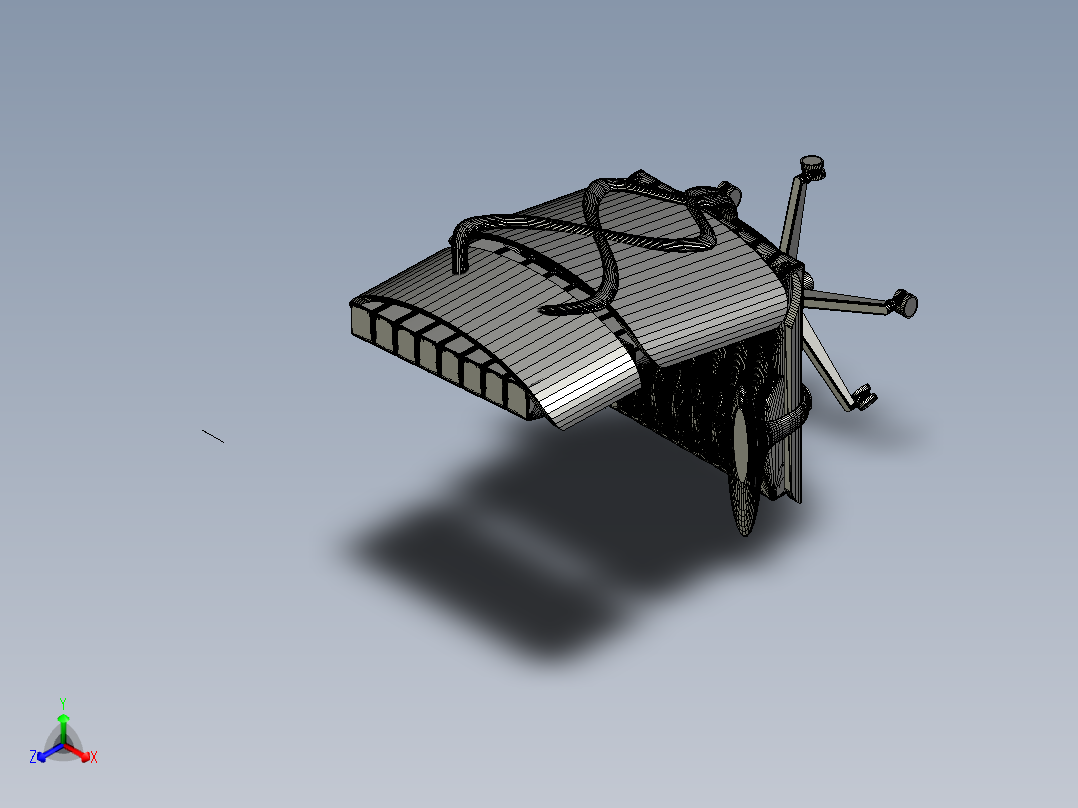 办公扶手椅 MICHEL MAN正等轴测图