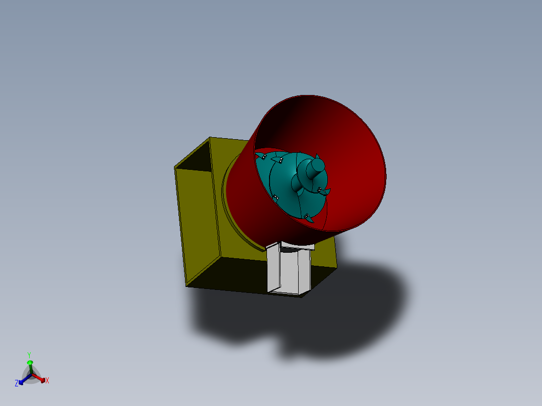 JX208-立式电驱动自动饲料混合搅拌机设计【含三维SolidWorks】正等轴测图