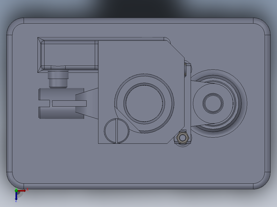 推动架钻扩32孔三维夹具【含三维SolidWorks】俯视图