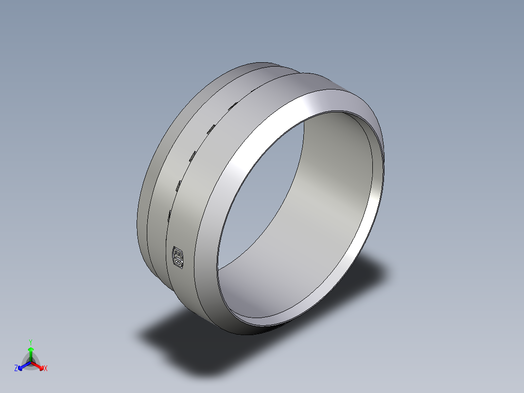 卡套式工业通用硬管接头Progressive_stop_ring_PSR22LX正等轴测图