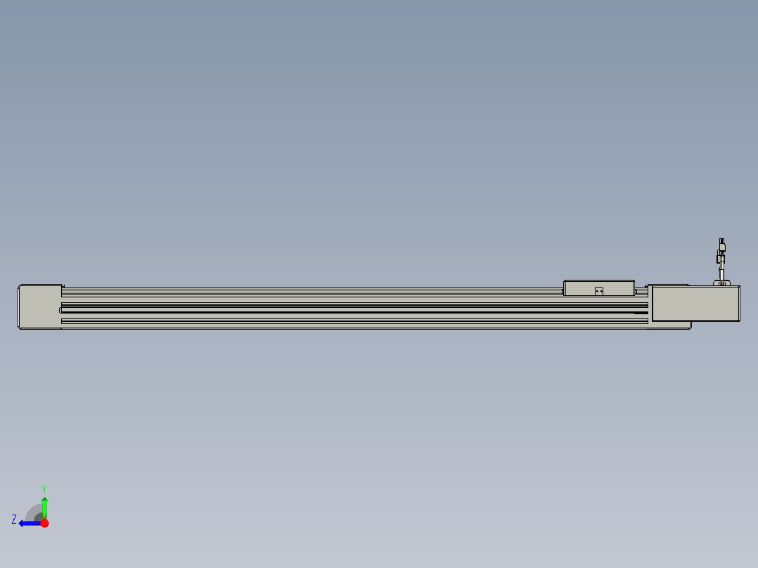 威洛博直线电机模组EB6-L70-S900-BR-P40-MS3右视图