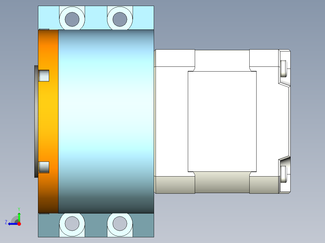 复合行星齿轮箱右视图