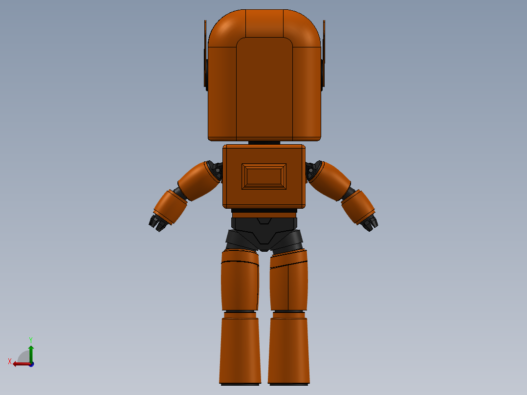 太空机器人后视图