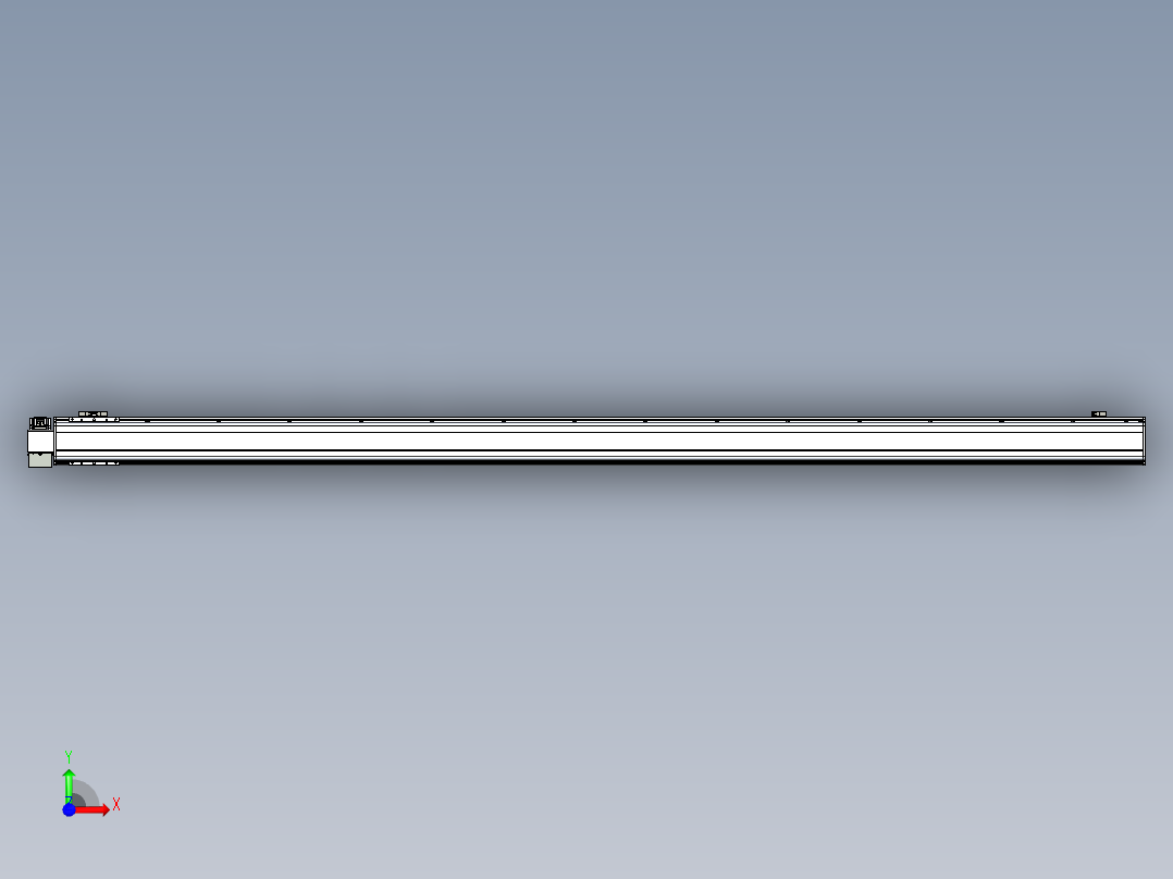 同步带滑台-半封闭B13H-L45-S2800-LD-P40-D3前视图