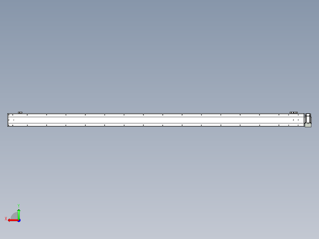 同步带滑台-半封闭B13H-L45-S2800-LD-P40-D3后视图