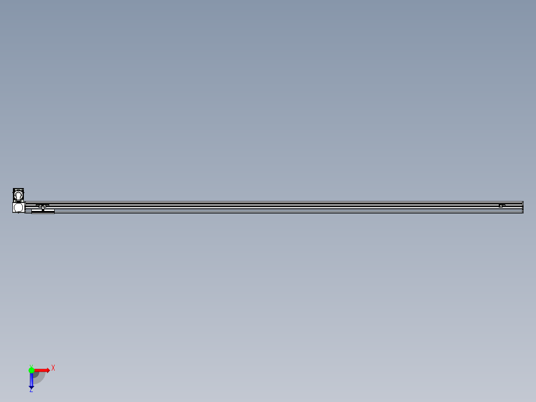 同步带滑台-半封闭B13H-L45-S2800-LD-P40-D3俯视图