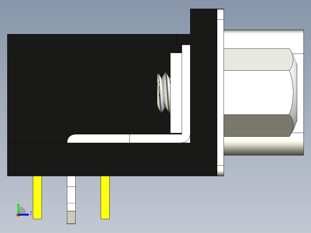 circuit-board-d-sub-conn-串口连接器左视图