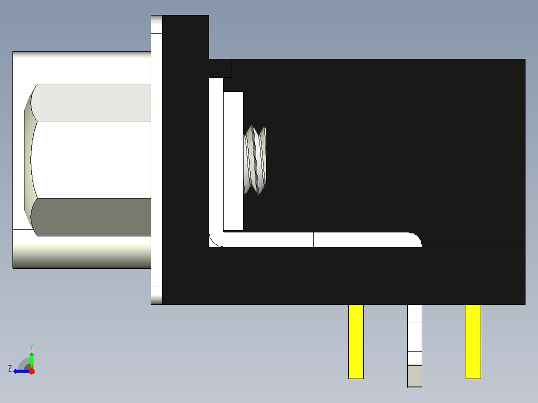 circuit-board-d-sub-conn-串口连接器右视图