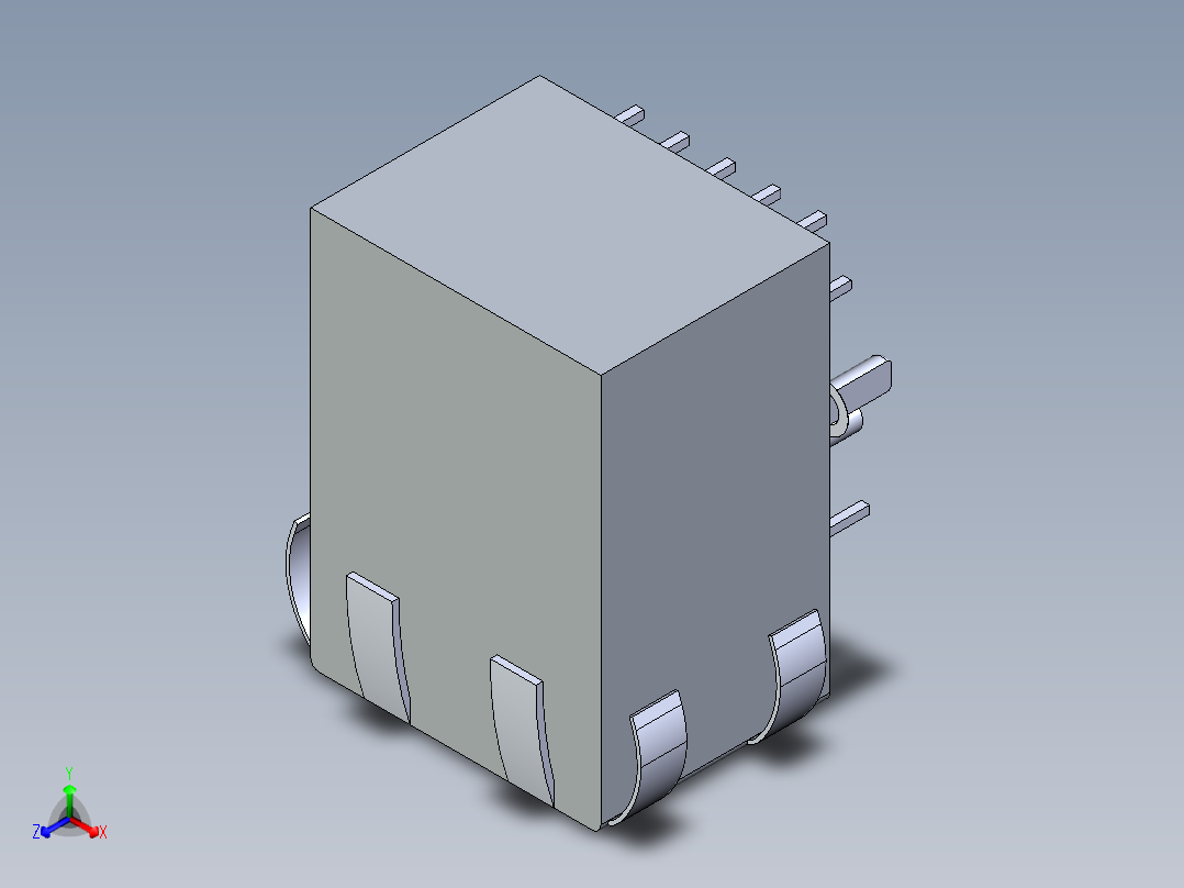 RJ45连接器2正等轴测图