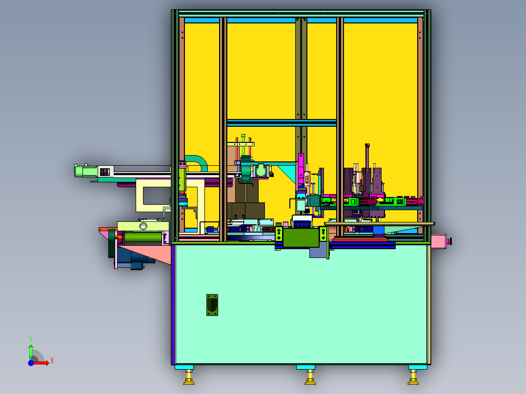 智能电表拍照引导高速打螺丝机前视图
