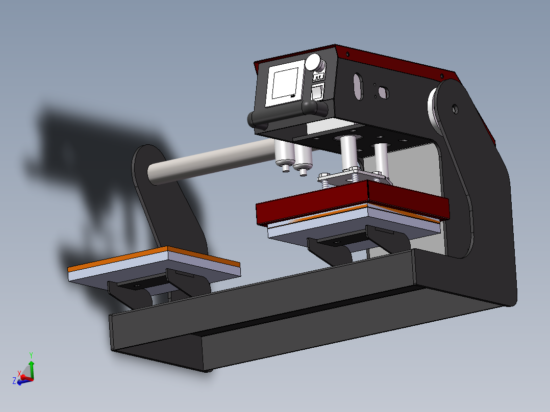 上滑气动双工位烫标机sw18可编辑