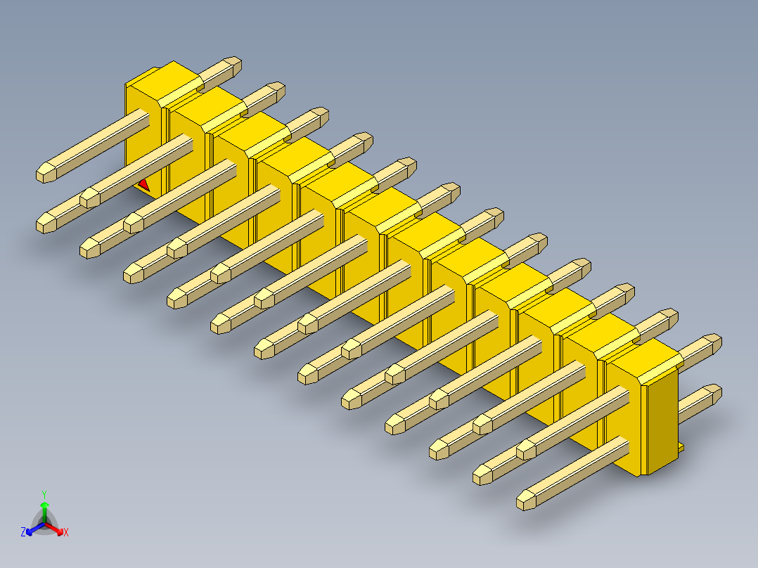 彩色公头100mil（2.54mm）系列-DS1021_yellow_2x12p_100mil_Type1_rev1.0