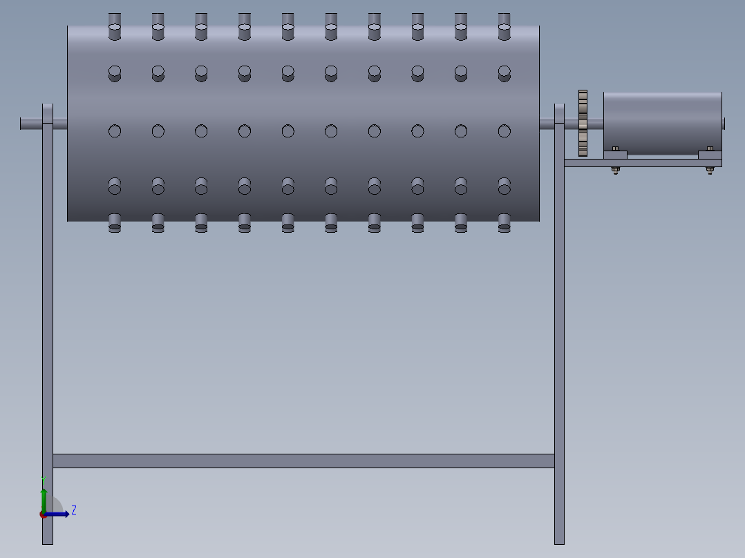 水泥球磨机左视图