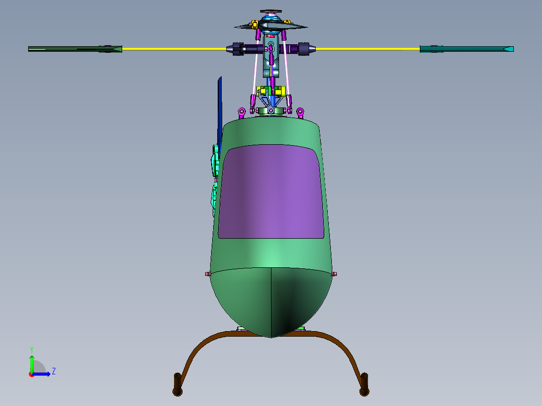 RC专业仿真航模飞机左视图