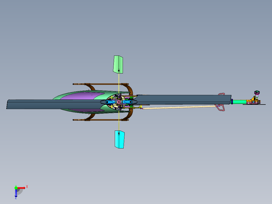 RC专业仿真航模飞机俯视图