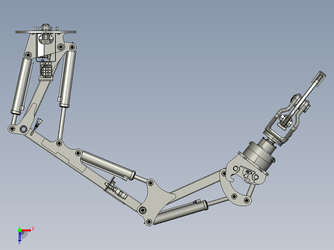 机械手臂及设计俯视图