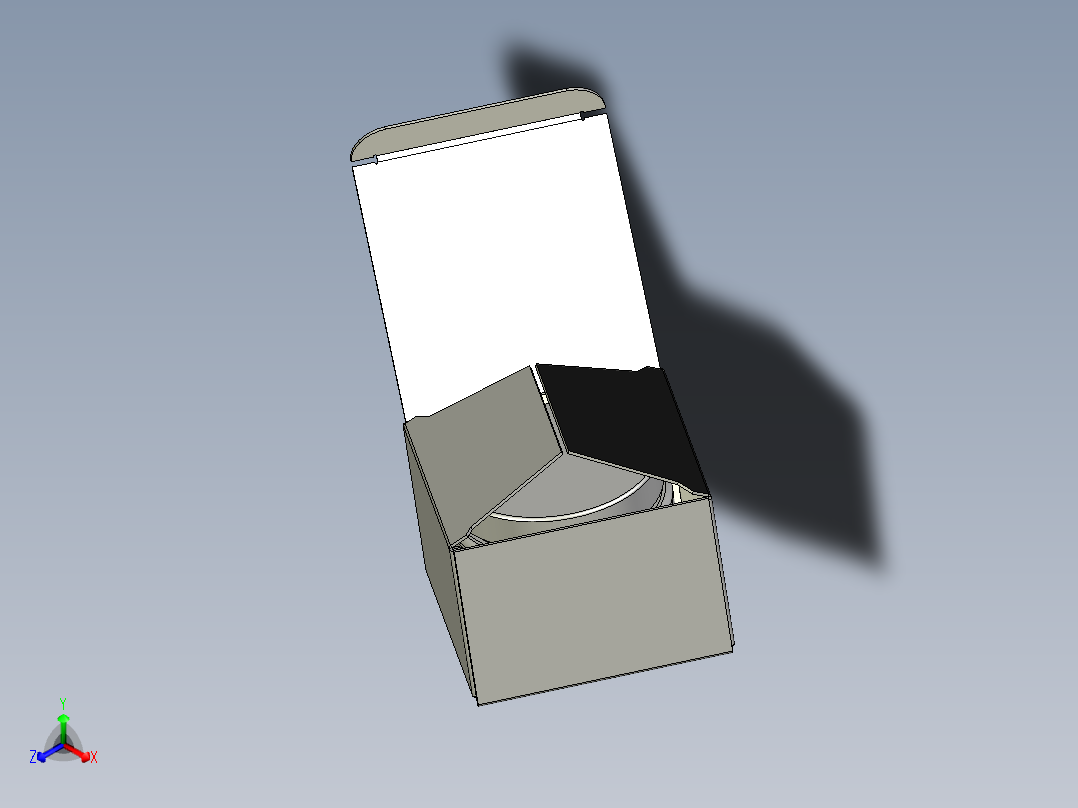 产品包装盒正等轴测图
