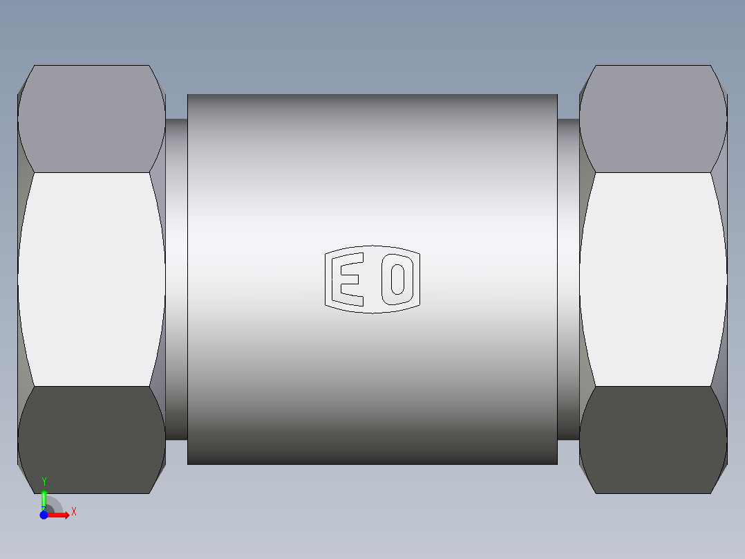 卡套式工业通用硬管接头EO_Weld_bulkhead_fitting_ESV42ZL前视图