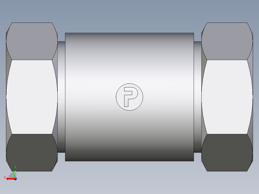 卡套式工业通用硬管接头EO_Weld_bulkhead_fitting_ESV42ZL后视图