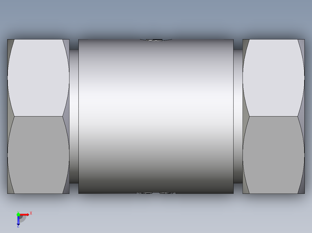 卡套式工业通用硬管接头EO_Weld_bulkhead_fitting_ESV42ZL俯视图