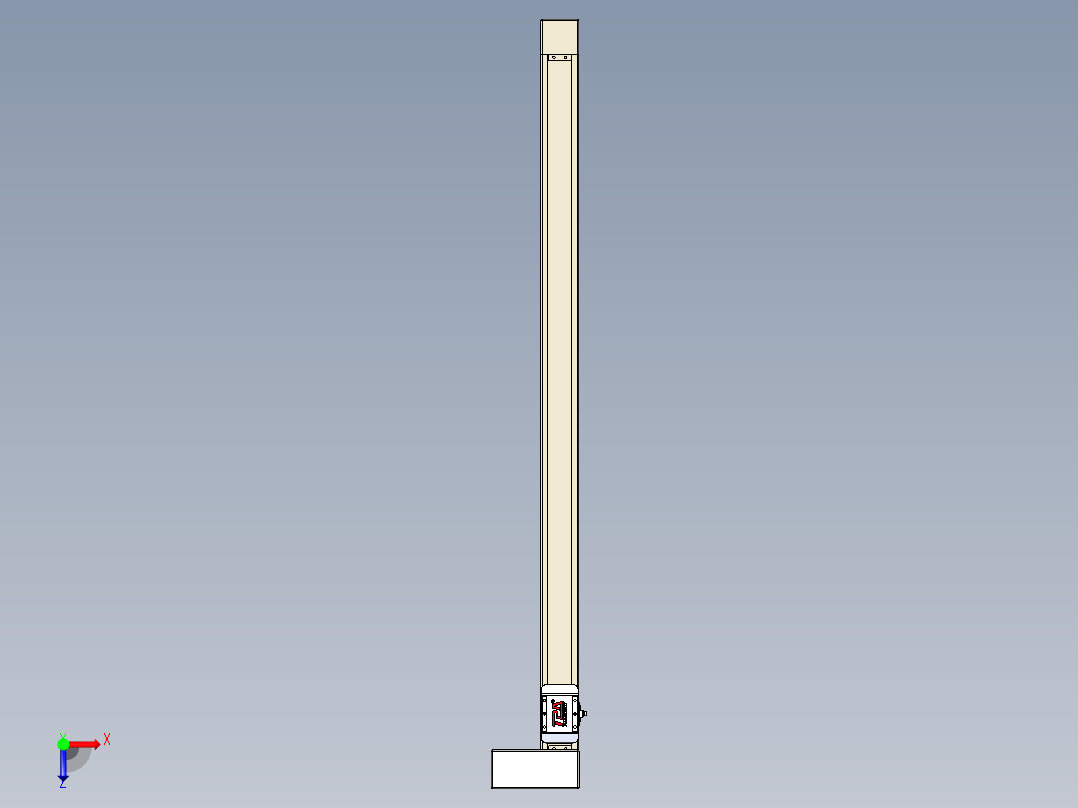 同步带全封闭直线模组TPA-HCB-65S-90-L1050-ML-C-P10-N3俯视图