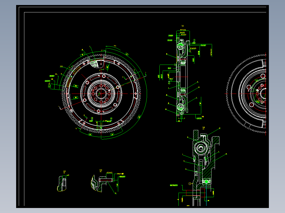 汽车双质量飞轮及其液压离合器设计【含全套9张CAD图+文档】