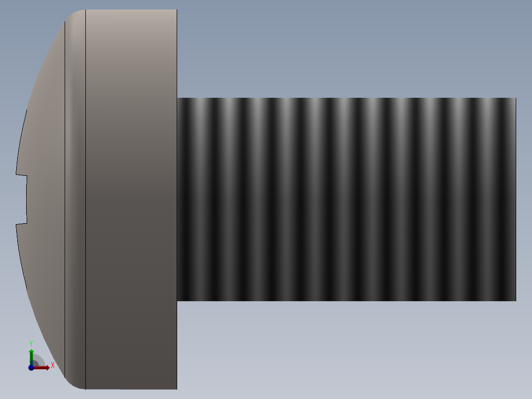 螺丝 M3 十字盘头-M3 x 5 Screw head.SLDPRT前视图