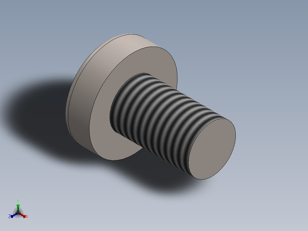螺丝 M3 十字盘头-M3 x 5 Screw head.SLDPRT正等轴测图