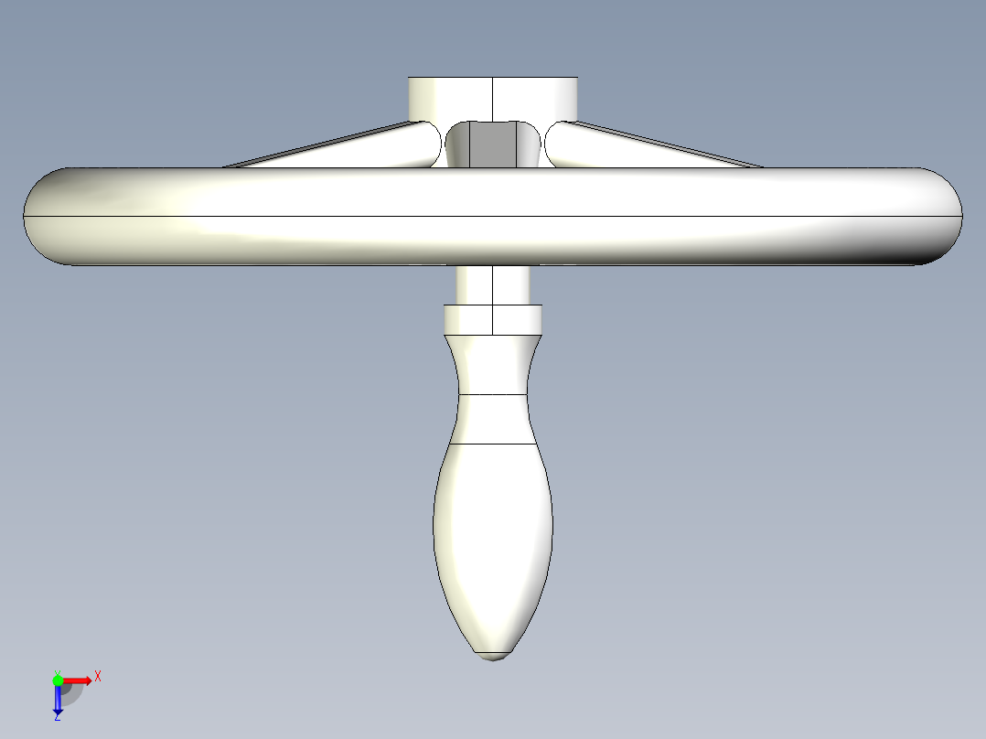 鋁合金手輪(旋轉把手)2459-3D多系列多零件图纸模型俯视图