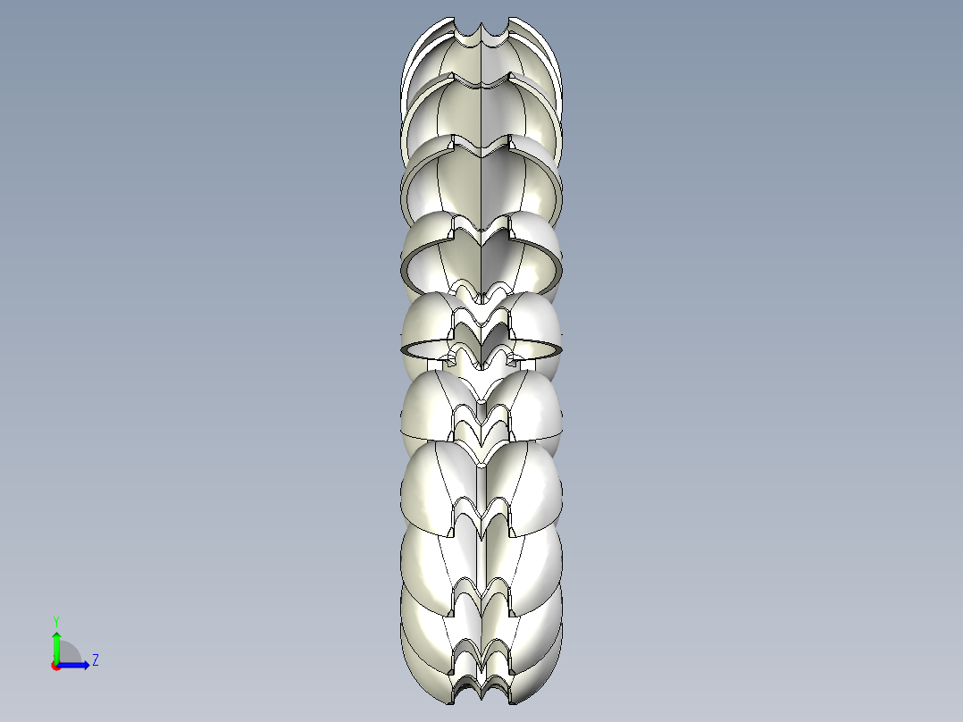冲击式水轮机转轮左视图