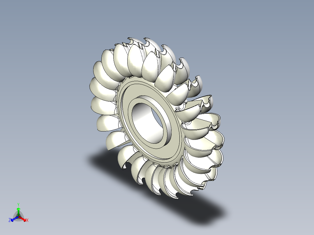 冲击式水轮机转轮正等轴测图