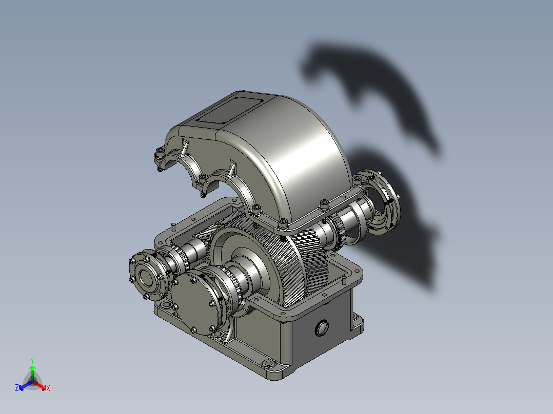 H<span style='color: red'>1</span><span style='color: red'>减速器</span>、减速机3D模型