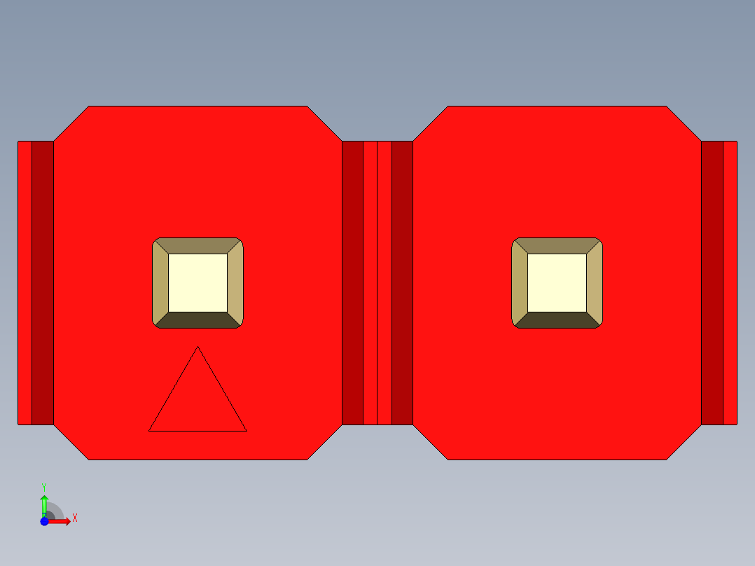 彩色公头100mil（2.54mm）系列-DS1021_red_1x02p_100mil_Type1_rev1.0前视图