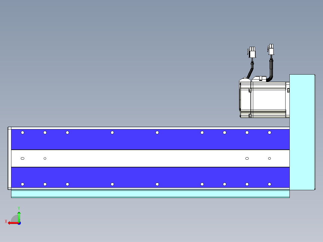 威洛博VC丝杆传动-无尘环境VC14-Lxx-C-S350-BR-ZP75-C3后视图