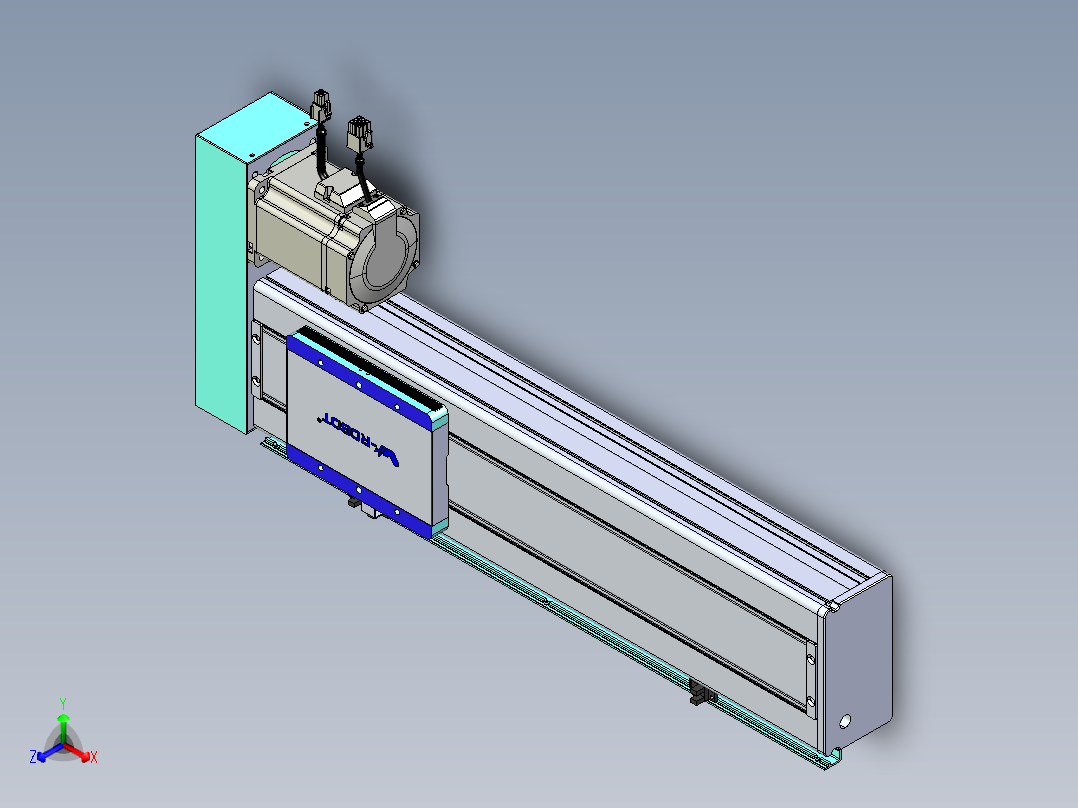 威洛博VC丝杆传动-无尘环境VC14-Lxx-C-S350-BR-ZP75-C3正等轴测图
