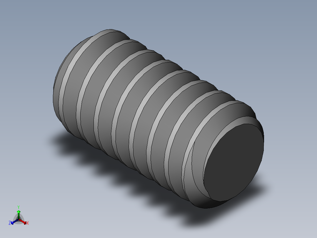 DIN 913-ISO 4026 固定螺钉-M1.6 L=3.SLDPRT正等轴测图